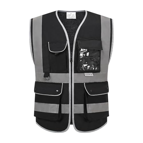 Reflective Safety Vest for Men & Women High Visibility Class 2 Vest with Pockets Meets ANSI Standards