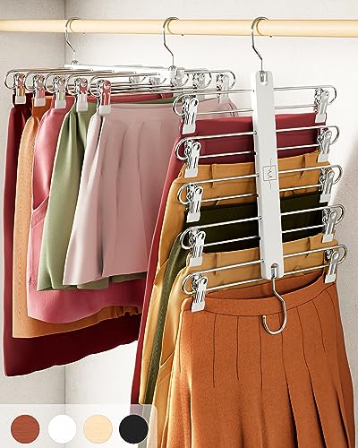 Skirt Hangers Space Saving with Clips
