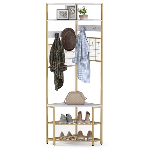 Corner Hall Tree with Shoe Bench