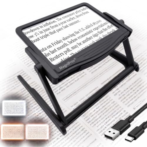 Rechargeable LED Page Magnfiier with HandsFree Stand