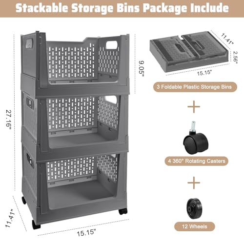 Stackable Plastic Storage Bins