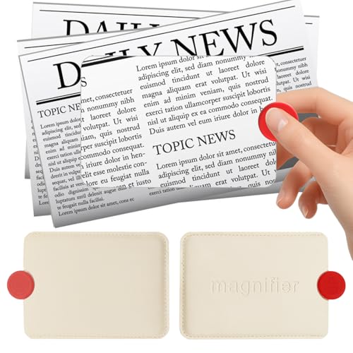 2 PCS 3X Leather Credit Card Magnifying Glass Fresnel Lens Large Area Wallet Page Pocket Magnifier Card Fire Starter