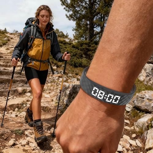 Vibrating Alarm Wristband 8 Sets of Alarms Wristband Alarm Bands Clock Watches 45