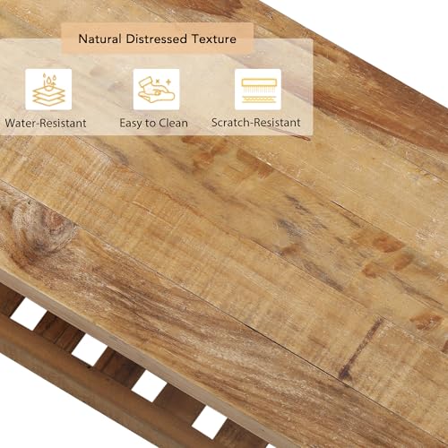 Reclaimed Solid Wood Bench