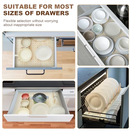 12 Pcs Wooden Pegboard Drawer Organizer