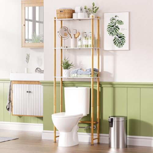 Bamboo Over The Toilet Storage Shelf