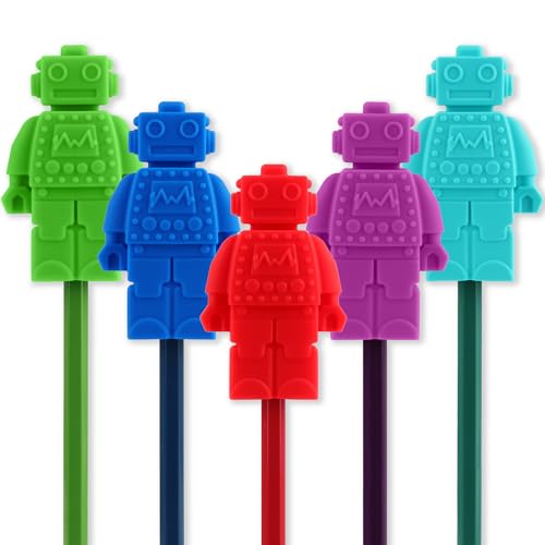 5 Pack Chewable Pencil Toppers for Sensory Kids