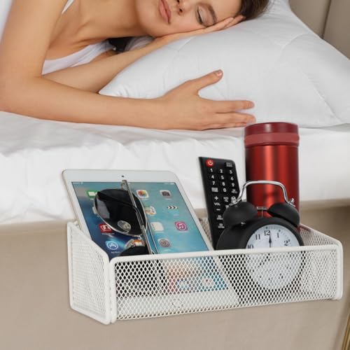 Bedside Shelf Bunk Bed Organizer Shelf Hanging Storage Metal Basket Phone Holder for Bedroom