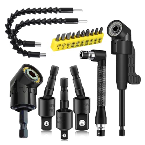 Individual Drive Sockets Adapter Drill Bit Extension Right Angle Drill Attachment Short Screwdriver Bits