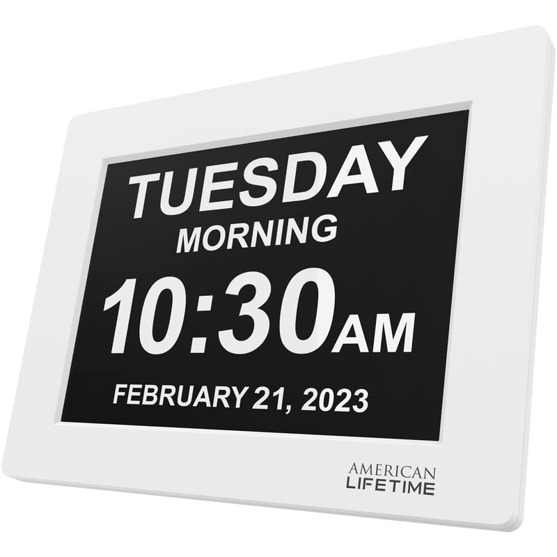 New Version Day Clock Extra Large Impaired Vision Digital Clock with Backup and Alarm Options