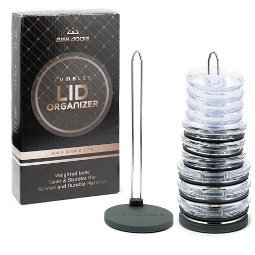 Tumbler Lid Organizer for Cabinet & Countertop