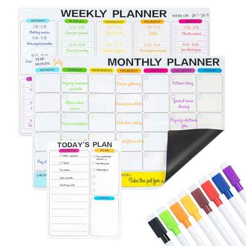Dry Erase Magnetic Fridge Calendar Set