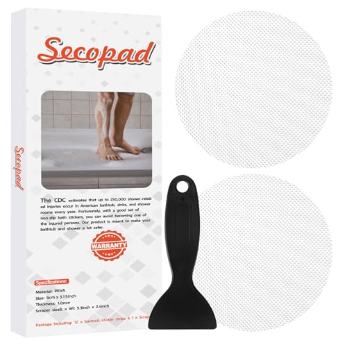 Round Non Slip Bathtub Stickers with Scraper