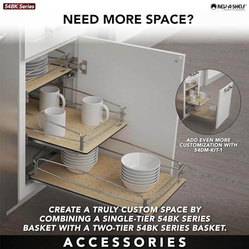 Pull Out Kitchen Cabinet Storage Organizer with Solid Bottom and Undermount Soft