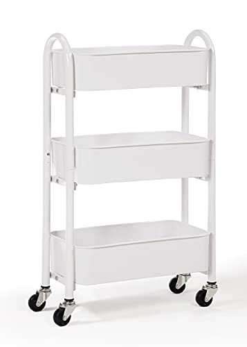 3 Tier Delicate Compact Rolling Metal Storage Organizer