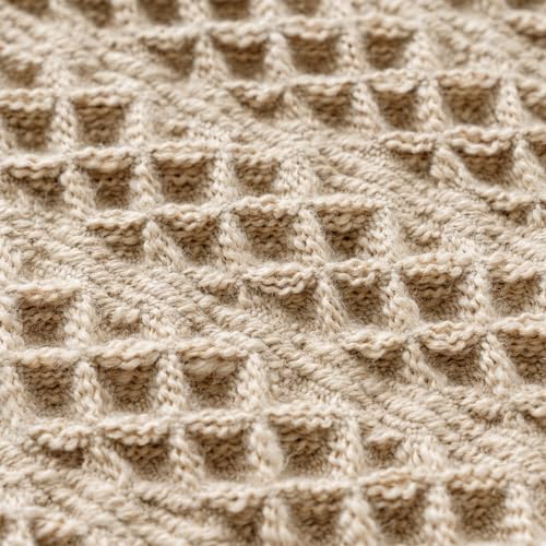 Waffle Bath Mat Super Absorbent Boho Bath Mat Non Slip Bath Rugs for Bathroom Floor Machine Washable Dry Fast Bathroom Rugs with Tassels