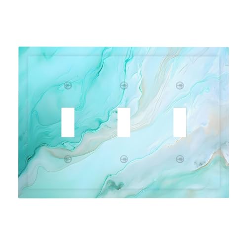 Blue Dandelion Vintage Floral Boho Flower Light Switch Cover Plate 1 Gang No Device Blank Electrical Wall Plates Faceplate Decorative Switch Plate Covers for Bedroom Living Room Home Decor