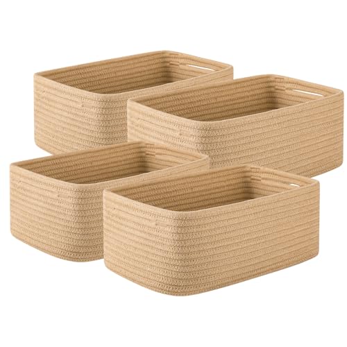 4 Pack Small Storage Shelf Baskets for Organizing