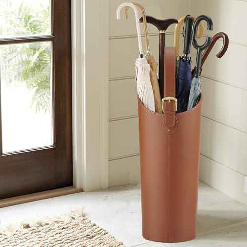Indoor Entryway leather Umbrella bucket