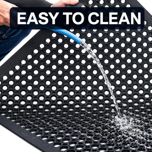4 Pack 36"x24" inch Entrance Rubber Drainage Floor Mats