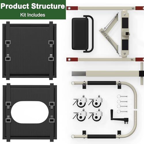 Patient Lift Transfer Chair Height & Width Adjustable Portable Transfer Lift Chair for Elderly and Disabled
