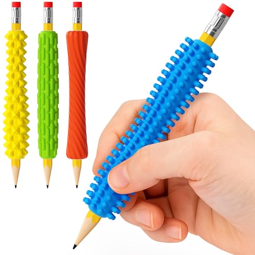 4 Pack Textured Silicone Pencil Grips