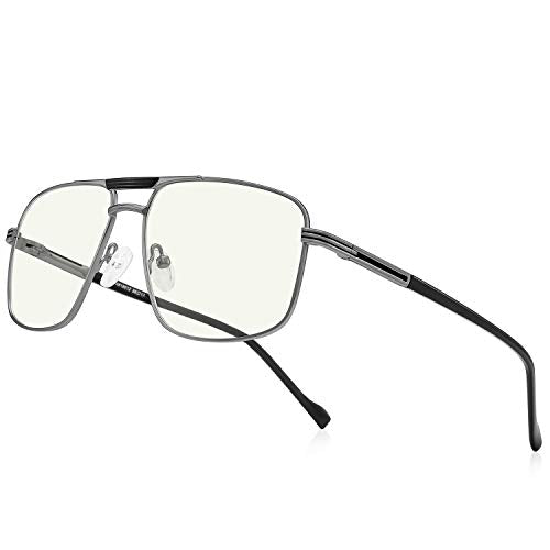 RBPilot Square Metal Aviator Reading Glasses for Men