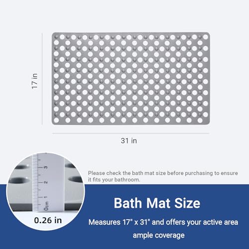 Non Slip Bathtub Mat and Shower Mat 31x17 inch