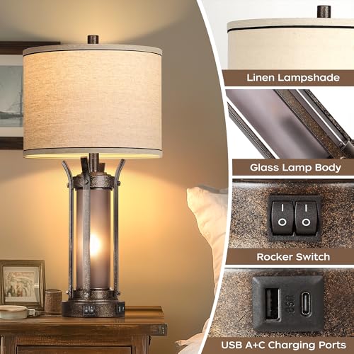 Farmhouse Table Lamps for Living Room