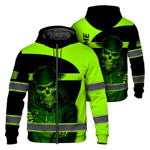 Hi Vis Reflective Zip Up Hoodie