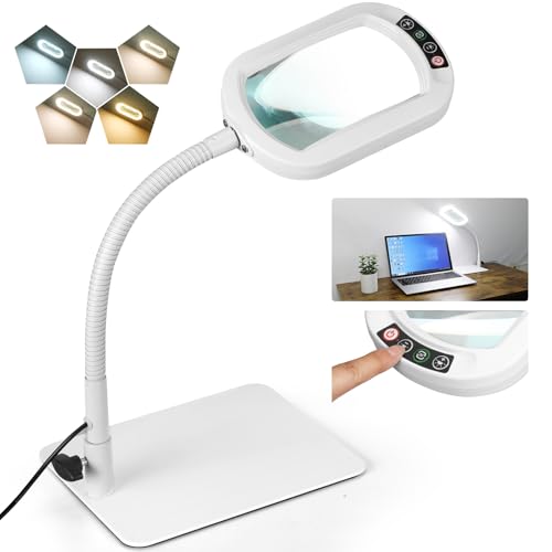 Rectangle Magnifying Glass with Light and Stand