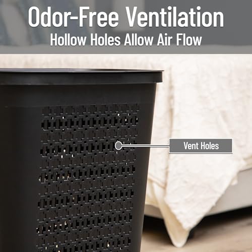 Slim Tapered Laundry Hamper with Lid