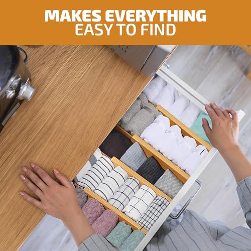 4 Pack Bamboo Drawer Dividers