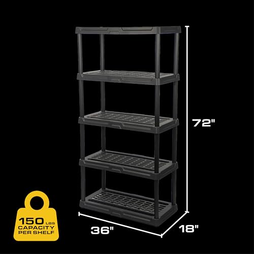 CX 4T 5T 18x36 Black Shelf