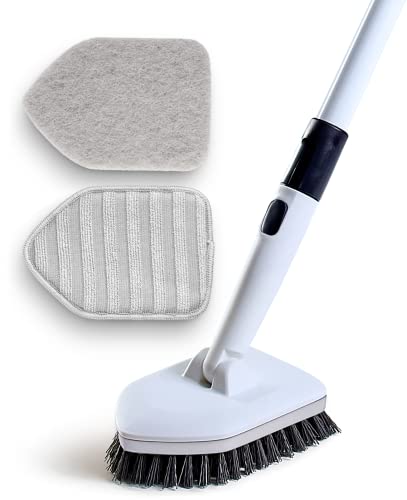 Shower Scrubber 3 in 1 Extendable Long Handle 58" Cleaning Brush