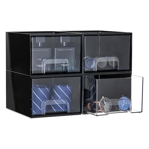 Stackable Storage Drawers Small & Wide & High & Mini