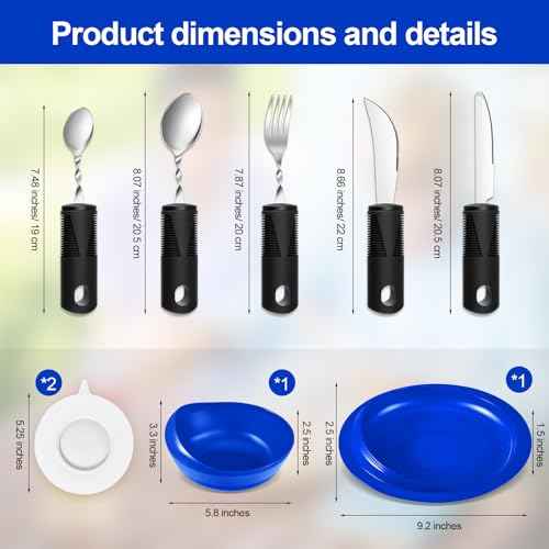 2 Sets Adaptive Utensils Bowl and Plate Set Suction Base