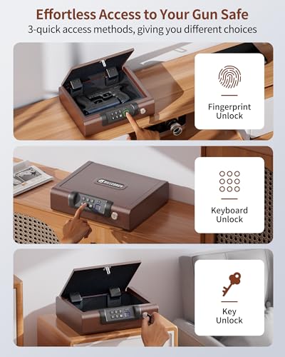 Gun Safe Biometric Gun Safe for Pistols 3