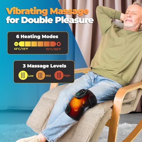 Cordless Heated Knee Massager with Vibration