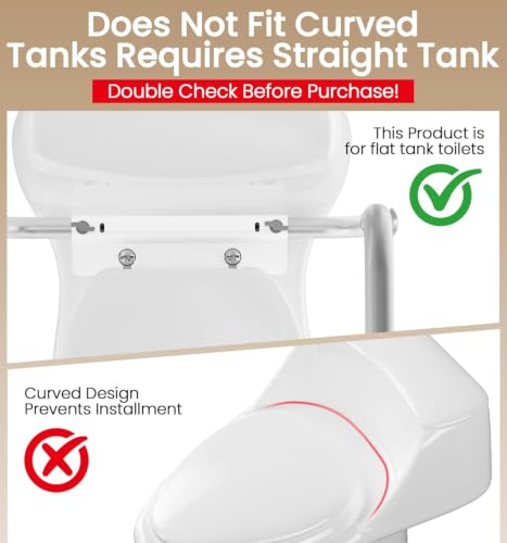 Toilet Safety Rail for Seniors with Adjustable Height & Width