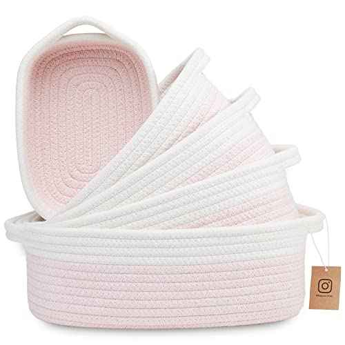 Rectangle Rope Baskets Set of 5