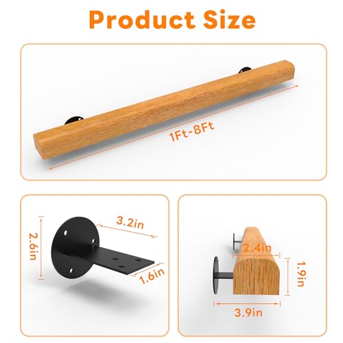 Wood Stair Handrails Wall Mount