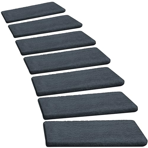 Bullnose Carpet Stair Treads Ultra Plush for Wooden Steps