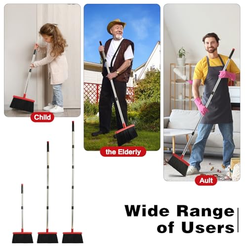 Broom and Dustpan Set with Long Handle