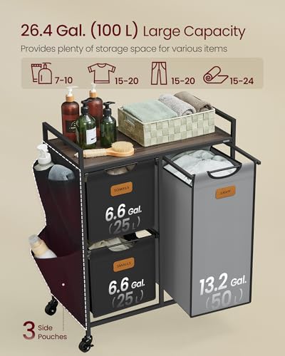 Laundry Hamper with Compartments