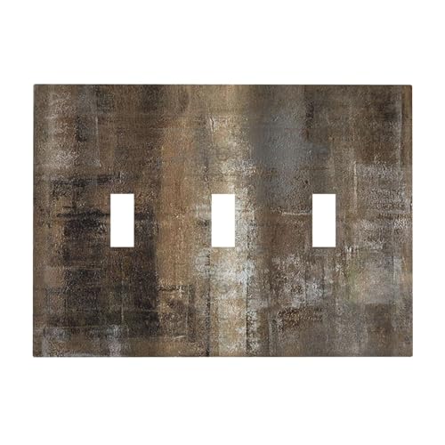 Light Switch Cover Plate Vintage Sunflower Highland Cow Rustic Art 1 Gang No Device Blank Electrical Wall Plates Faceplate Decorative Switch Plate for Bedroom Farmhouse Decor