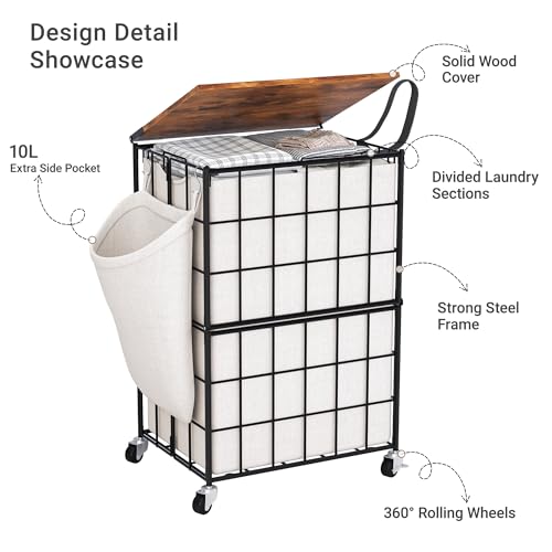 Laundry Basket with Wheels