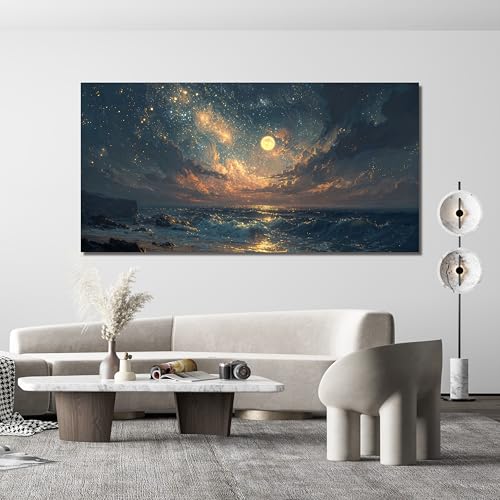 Oversized Wall Art Decor Gold Boho Canvas Art Wall Decor For Living Room