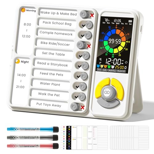 5-in-1 Visual Timer, ADHD Tool for Kids|Adults, Visual Schedule for Kids with Autism