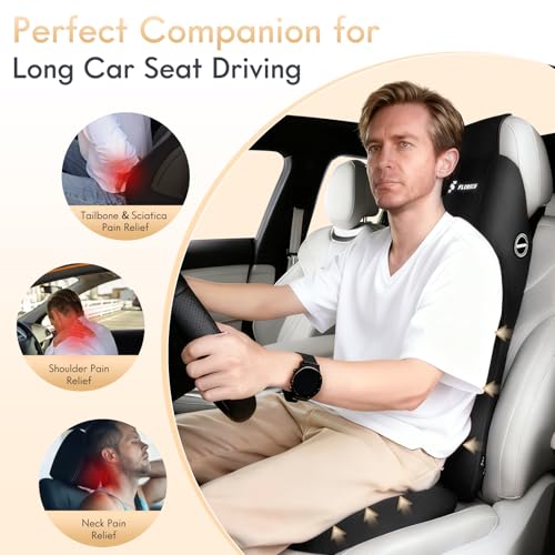 Memory Foam Car Seat Cushion with 2